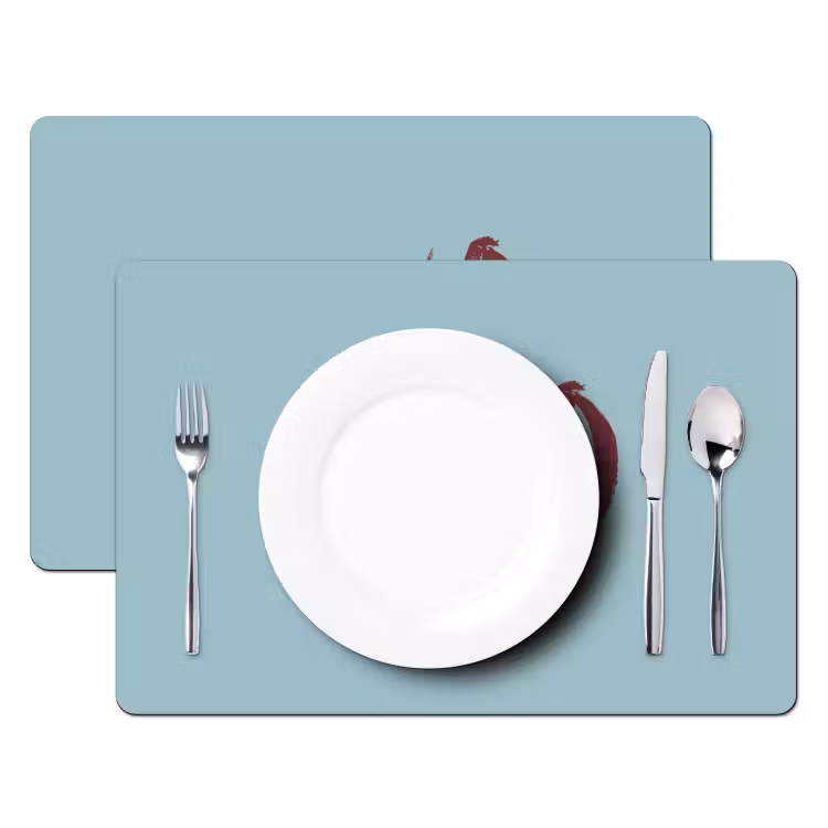 Placemat - 6 stuks - XOXO - Blauw - Rood — 2