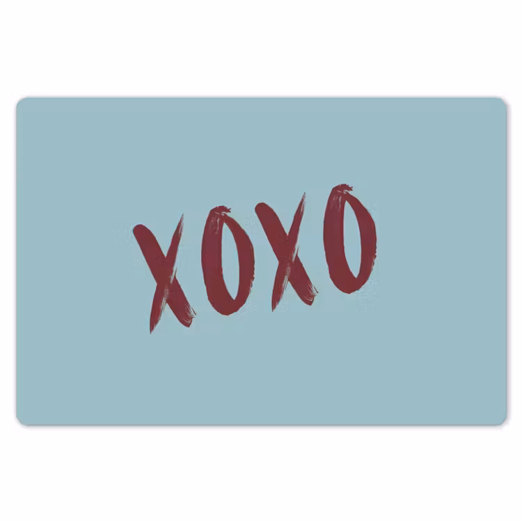 Placemat - 6 stuks - XOXO - Blauw - Rood — 7