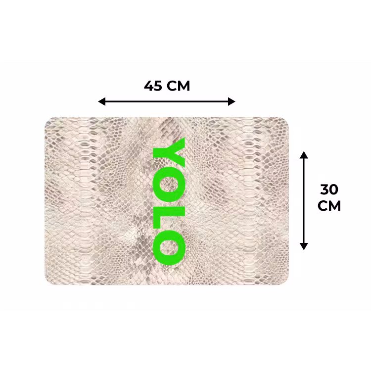 Placemat - 6 stuks - YOLO - Groen - Neon - Slangenprnt — 3