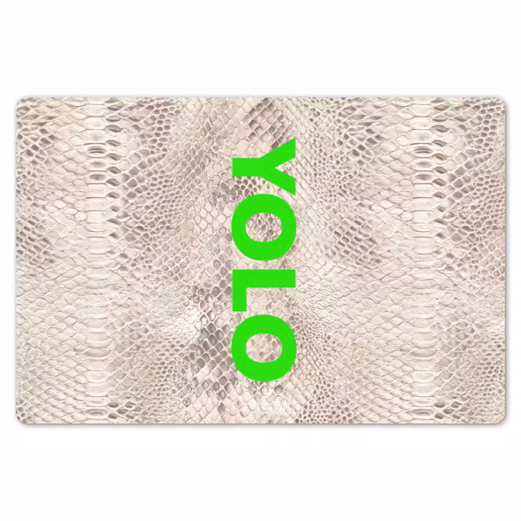 Placemat - 6 stuks - YOLO - Groen - Neon - Slangenprnt — 7