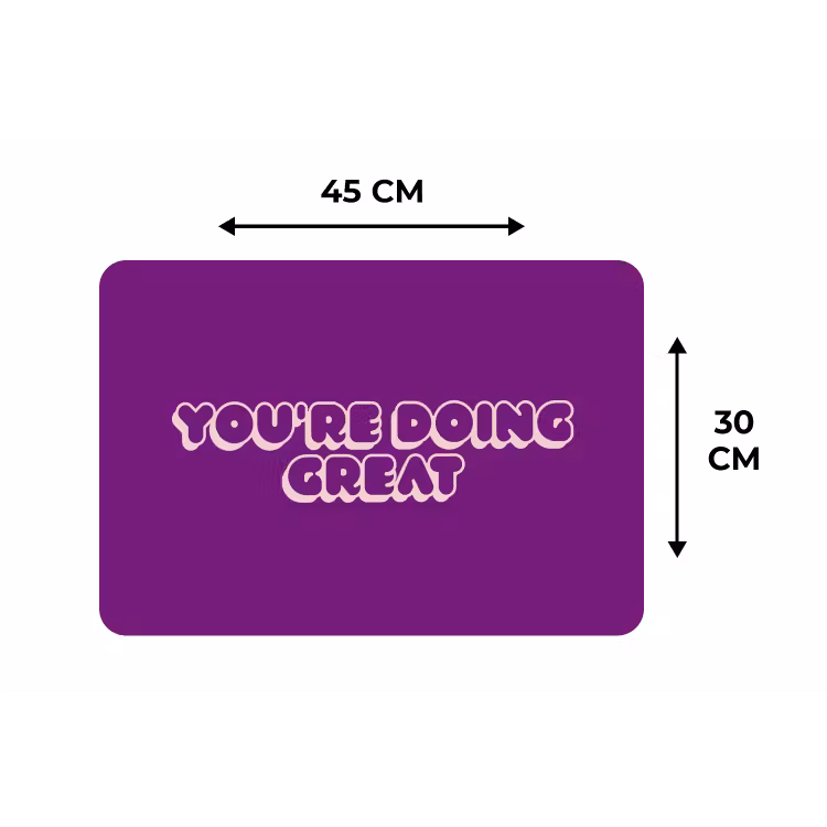 Placemat - 6 stuks - You're doing great - Paars - Bubble letters — 3