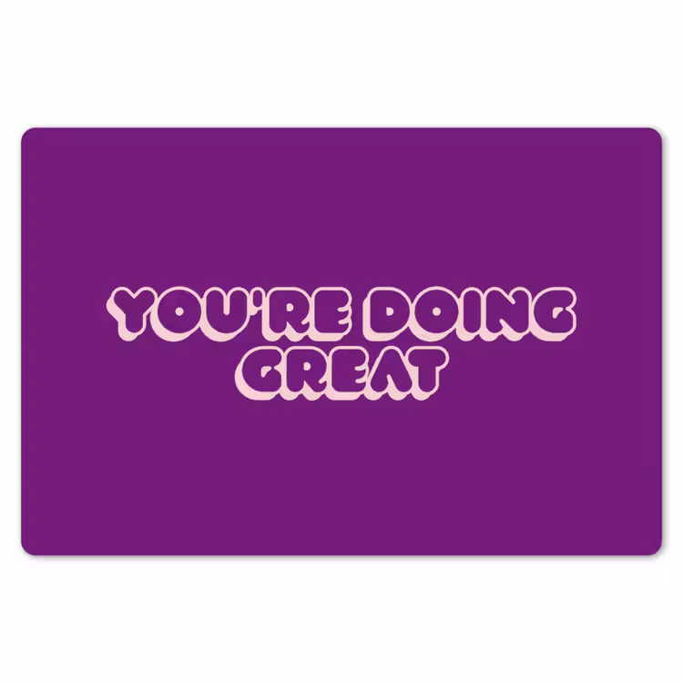 Placemat - 6 stuks - You're doing great - Paars - Bubble letters — 7
