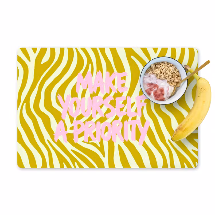 Placemat - 6 stuks - Zebraprint - Priority - Roze — 1