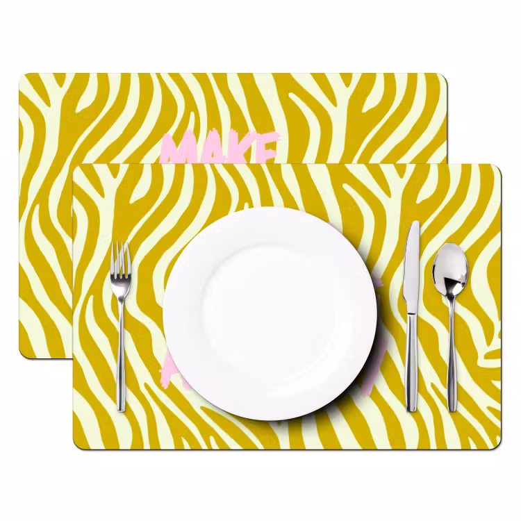 Placemat - 6 stuks - Zebraprint - Priority - Roze — 2