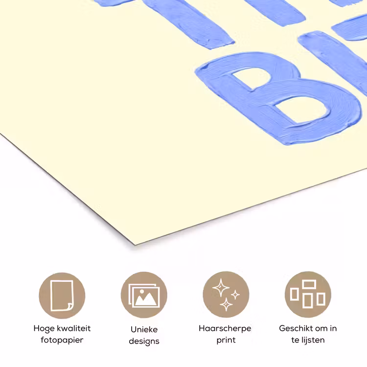 Poster - 100% that bitch - Blauw - Wit — 5