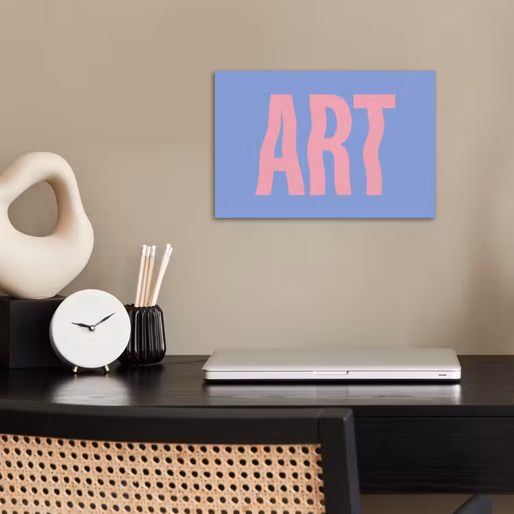 Poster - Art - Roze - Blauw — 2