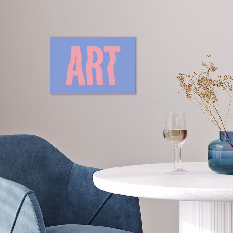 Poster - Art - Roze - Blauw — 4