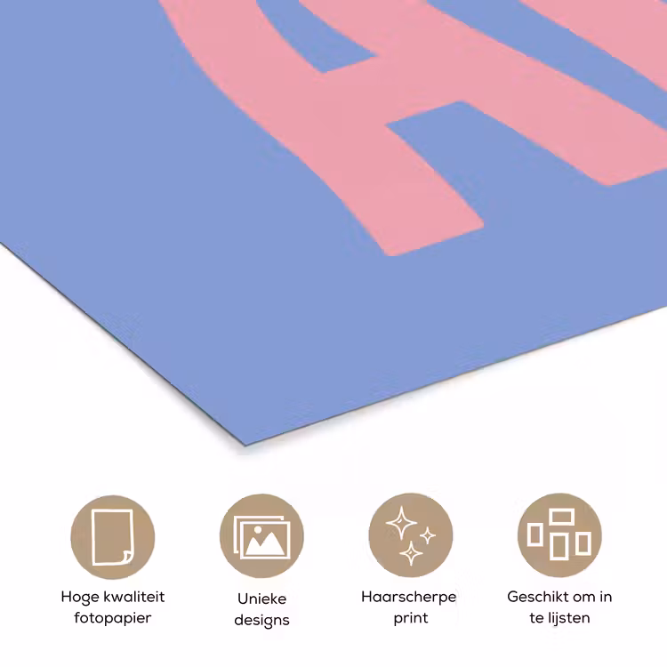 Poster - Art - Roze - Blauw — 5
