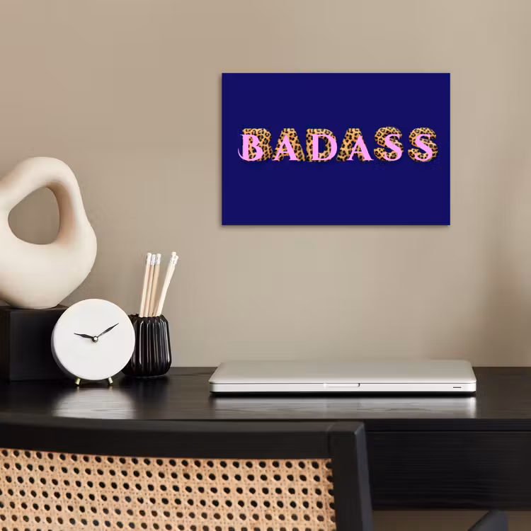 Poster - Badass - Panterpint - Schaduw - Roze — 2