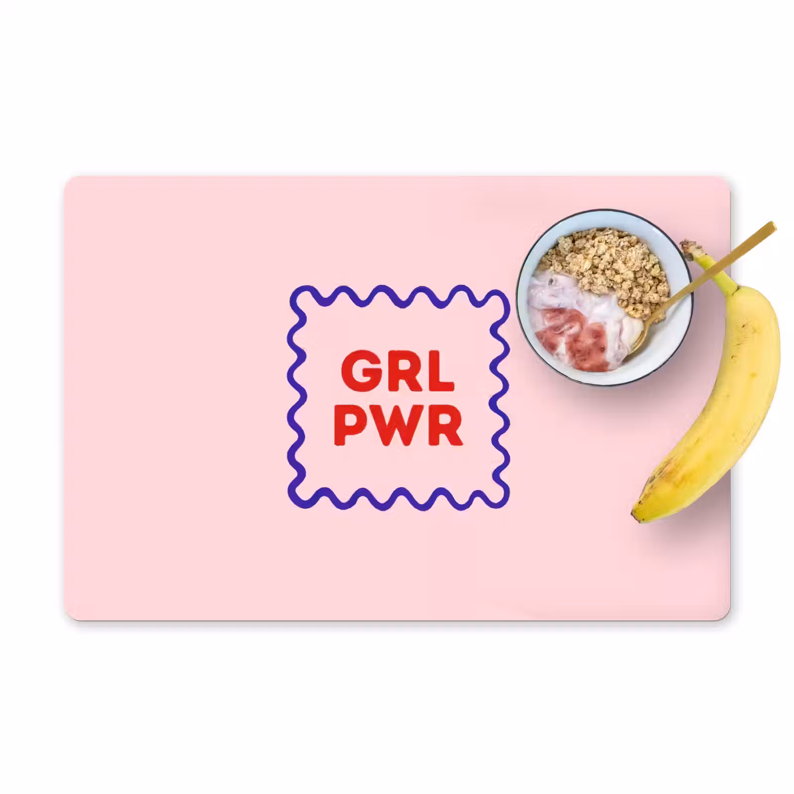 Placemat - 6 stuks - Grl pwr - Roze - Kader — 1