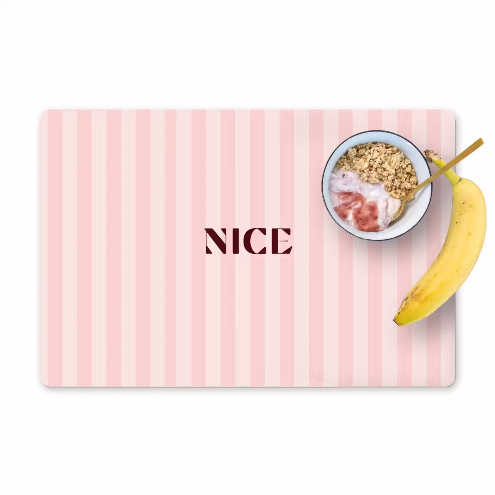 Placemat - 6 stuks - Nice - Strepen - Roze — 1