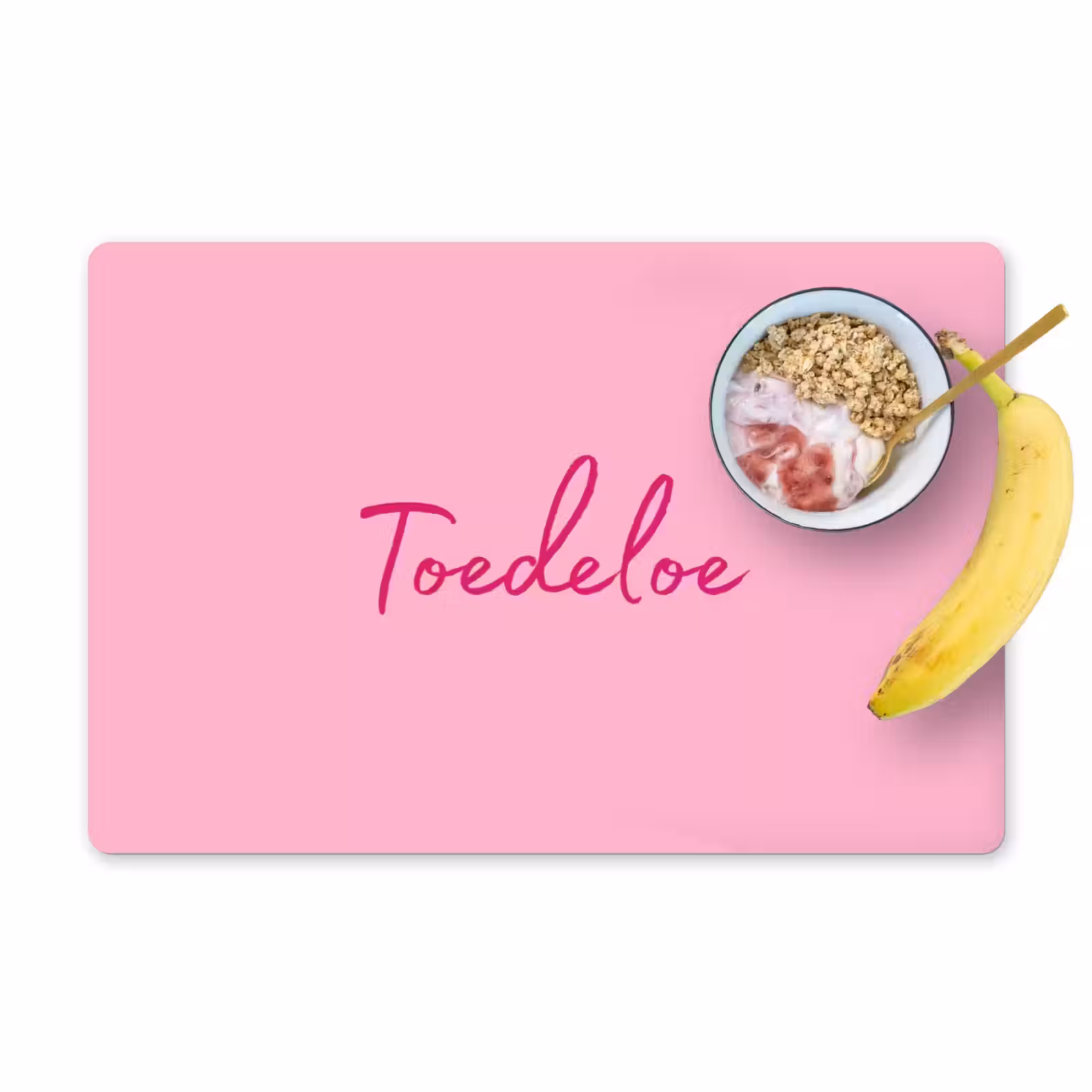 Placemat - 6 stuks - Toedeloe - Roze - Minimalistisch — 1