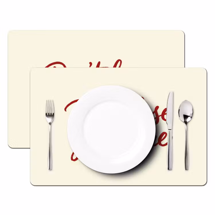 Placemat - 6 stuks - Don't lose your fire - Rood - Wit - Minimalistisch — 2