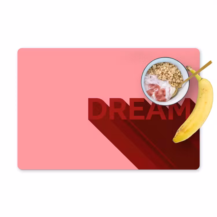 Placemat - 6 stuks - Dream - 3D - Rood - Roze — 1