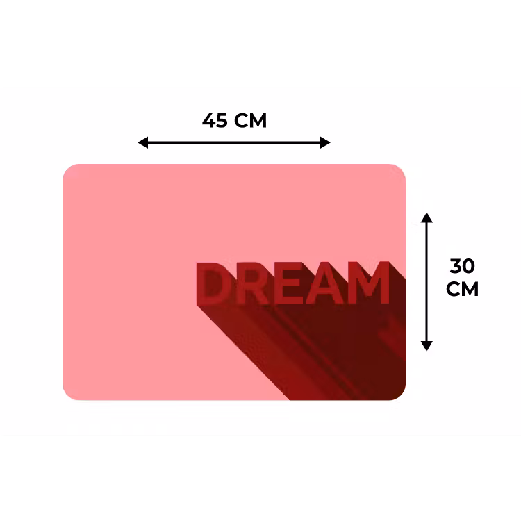 Placemat - 6 stuks - Dream - 3D - Rood - Roze — 3