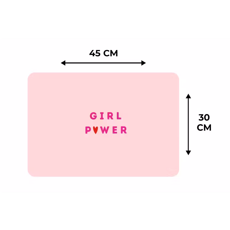 Placemat - 6 stuks - Girl power - Roze - Hartje — 3