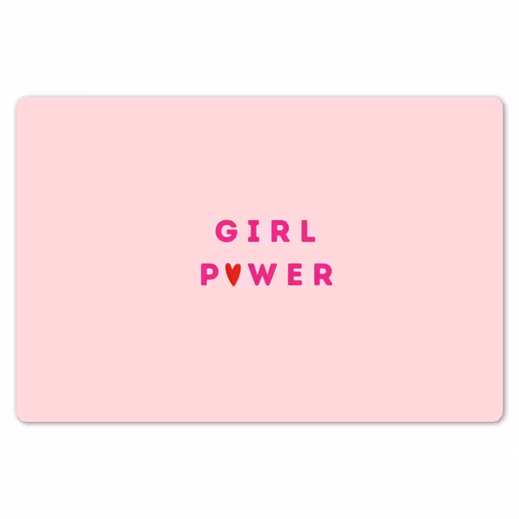 Placemat - 6 stuks - Girl power - Roze - Hartje — 7