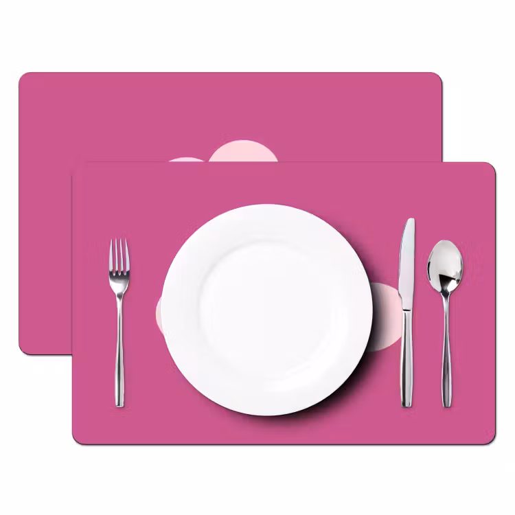 Placemat - 6 stuks - Girl power - Wolk - Roze — 2