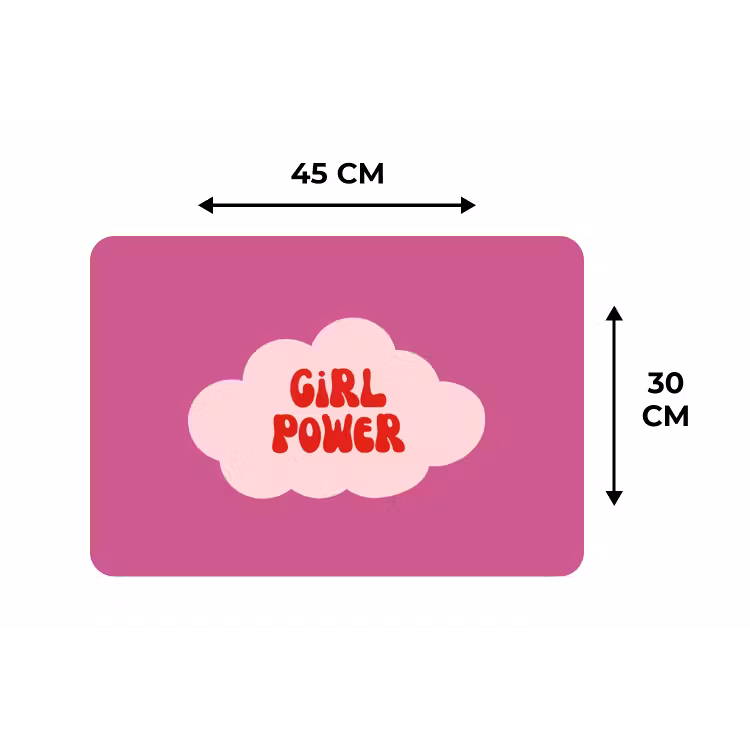 Placemat - 6 stuks - Girl power - Wolk - Roze — 3
