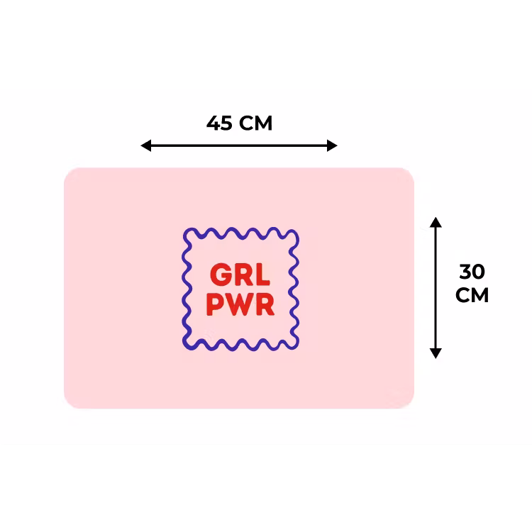 Placemat - 6 stuks - Grl pwr - Roze - Kader — 3