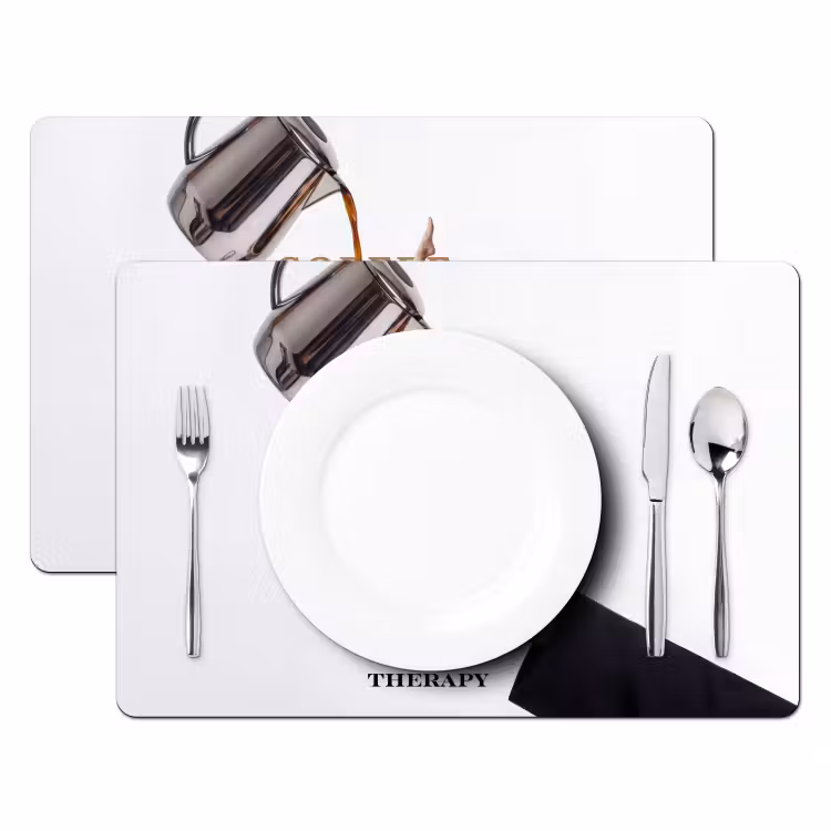 Placemat - 6 stuks - Koffie - Mok - Kan - Therapie — 2