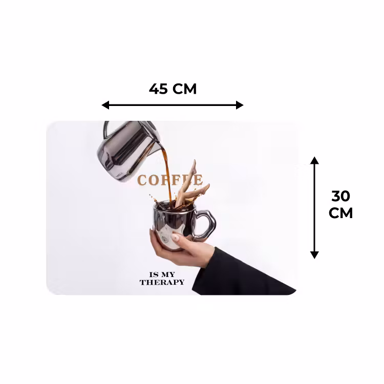 Placemat - 6 stuks - Koffie - Mok - Kan - Therapie — 3