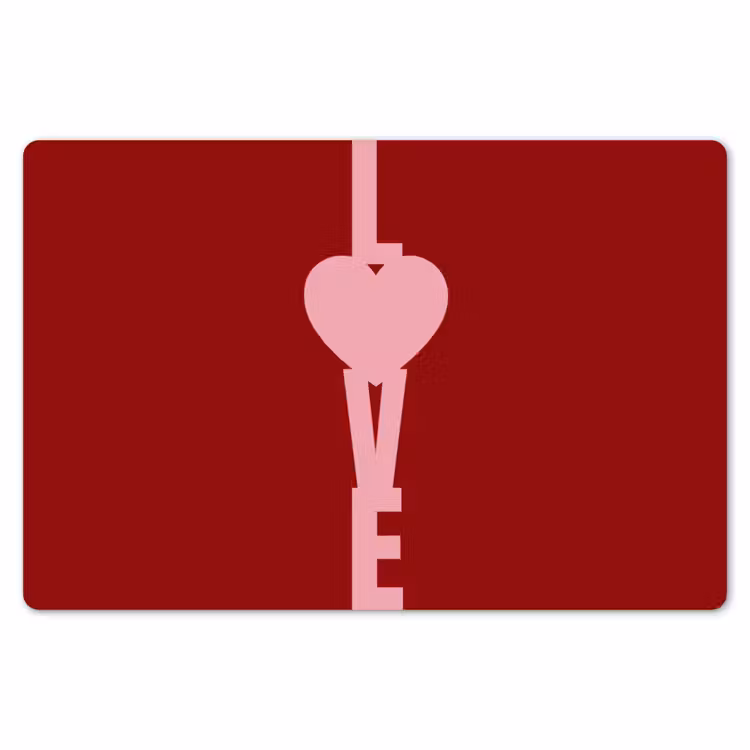 Placemat - 6 stuks - Love - Hart - Rood — 7