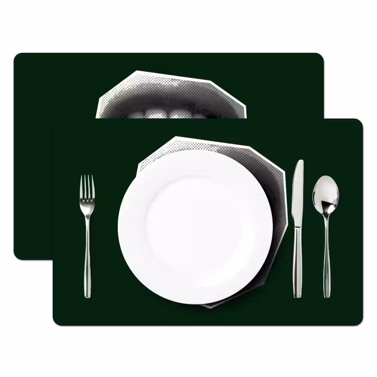 Placemat - 6 stuks - Mond - Groen - Illustratie - BLAH BLAH — 2