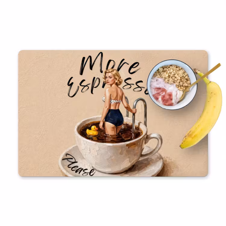 Placemat - 6 stuks - More espresso - Koffie - Eend — 1