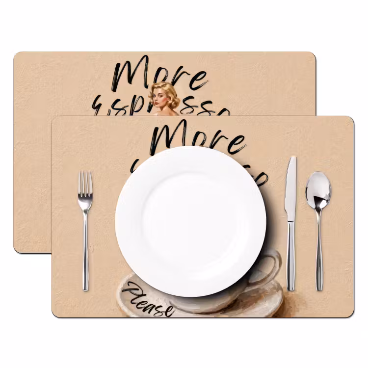 Placemat - 6 stuks - More espresso - Koffie - Eend — 2