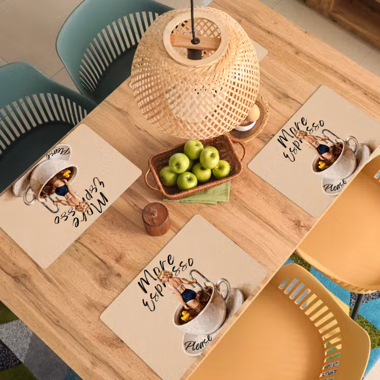 Placemat - 6 stuks - More espresso - Koffie - Eend — 6