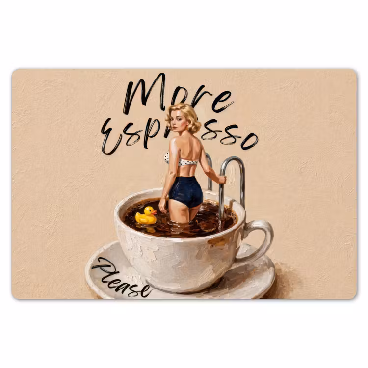 Placemat - 6 stuks - More espresso - Koffie - Eend — 7