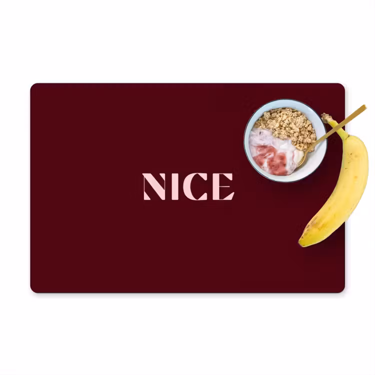 Placemat - 6 stuks - Nice - Bordeaux - Roze — 1