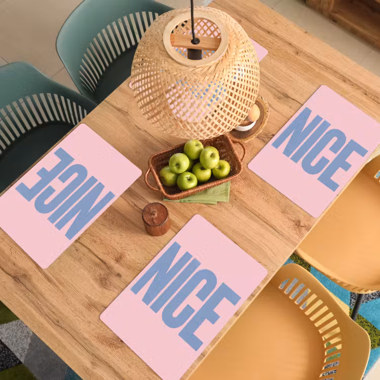 Placemat - 6 stuks - Nice - Paars - Roze — 6
