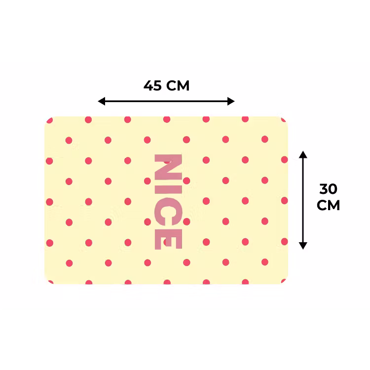 Placemat - 6 stuks - Nice - Stippen - Roze - Geel — 3