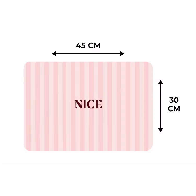 Placemat - 6 stuks - Nice - Strepen - Roze — 3