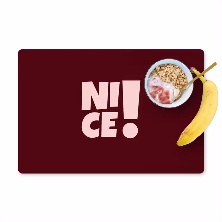 Placemat - 6 stuks - Nice - Uitroepteken - Rood — 1