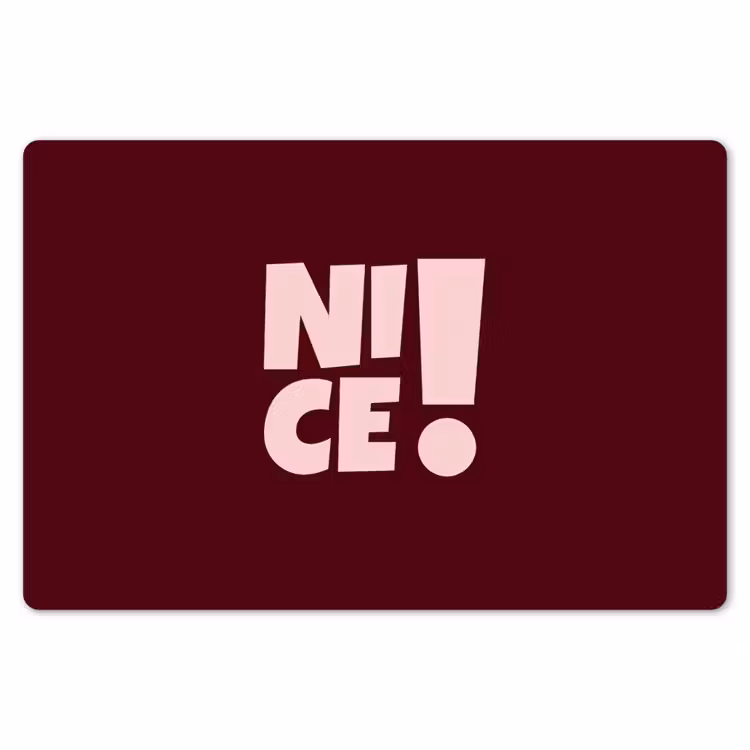 Placemat - 6 stuks - Nice - Uitroepteken - Rood — 7