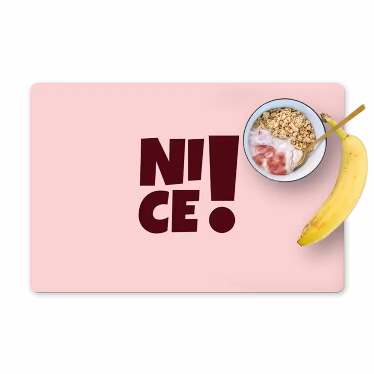 Placemat - 6 stuks - Nice - Uitroepteken - Roze — 1