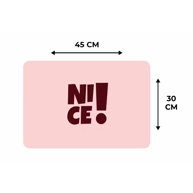 Placemat - 6 stuks - Nice - Uitroepteken - Roze — 3
