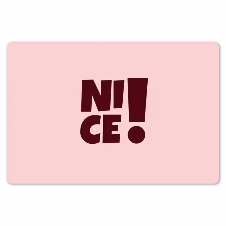 Placemat - 6 stuks - Nice - Uitroepteken - Roze — 7