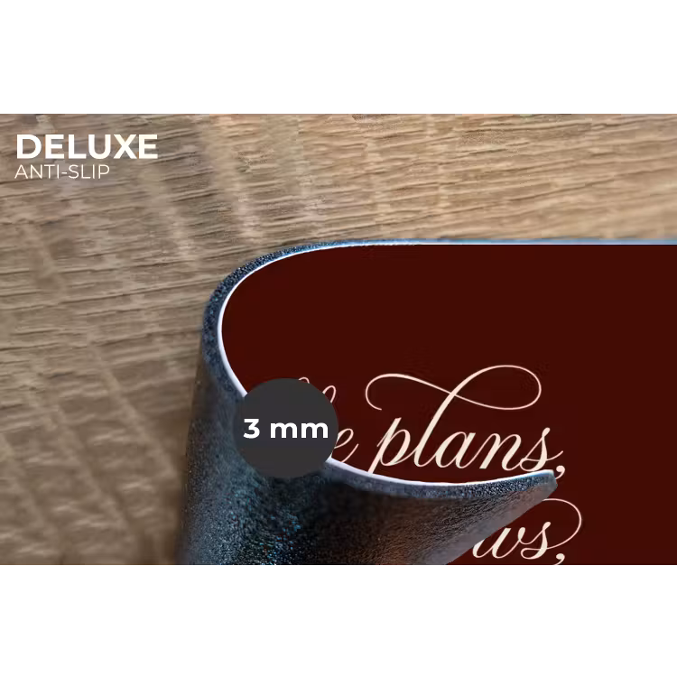Placemat - 6 stuks - She plans she glows she achieves - Rood - Cursief — 4