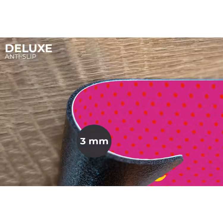 Placemat - 6 stuks - Smile - Stippen - Geel - Smiley - Roze — 4