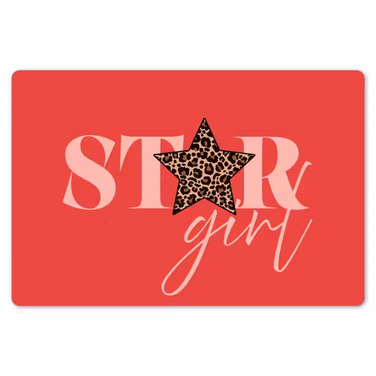 Placemat - 6 stuks - Star girl - Rood - Panter - Ster — 7