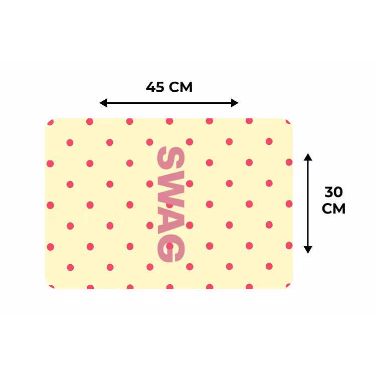 Placemat - 6 stuks - Swag - Roze - Stippen - Geel — 3