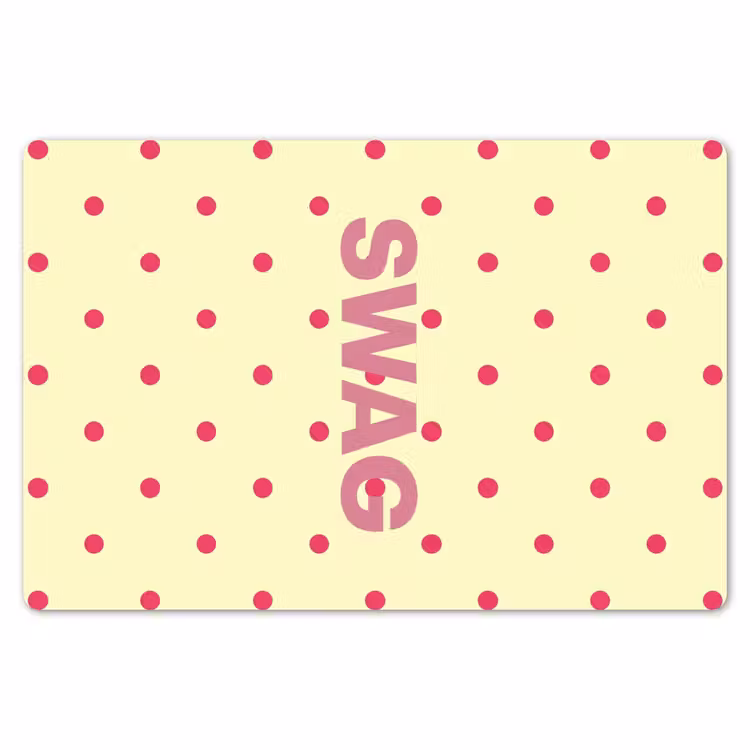 Placemat - 6 stuks - Swag - Roze - Stippen - Geel — 7