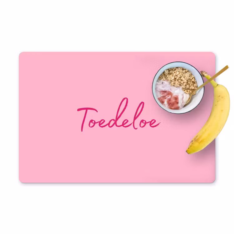 Placemat - 6 stuks - Toedeloe - Roze - Minimalistisch — 1