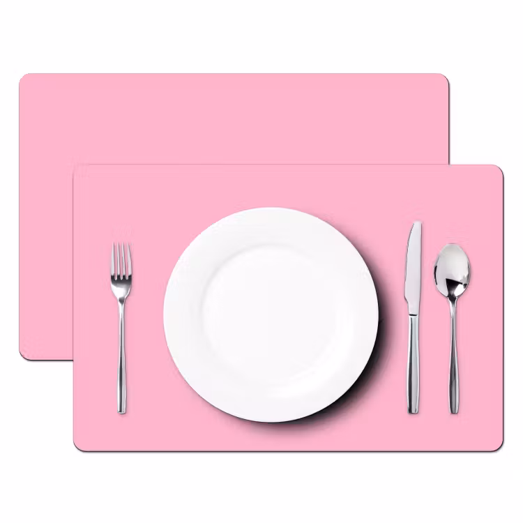 Placemat - 6 stuks - Toedeloe - Roze - Minimalistisch — 2