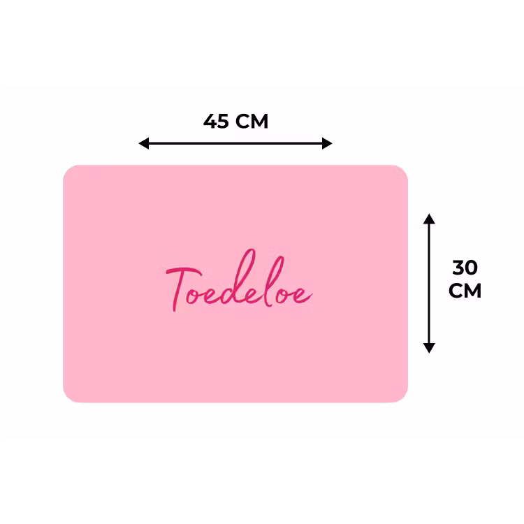 Placemat - 6 stuks - Toedeloe - Roze - Minimalistisch — 3