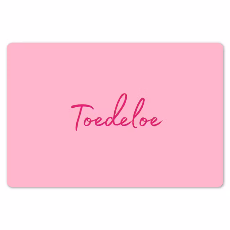 Placemat - 6 stuks - Toedeloe - Roze - Minimalistisch — 7